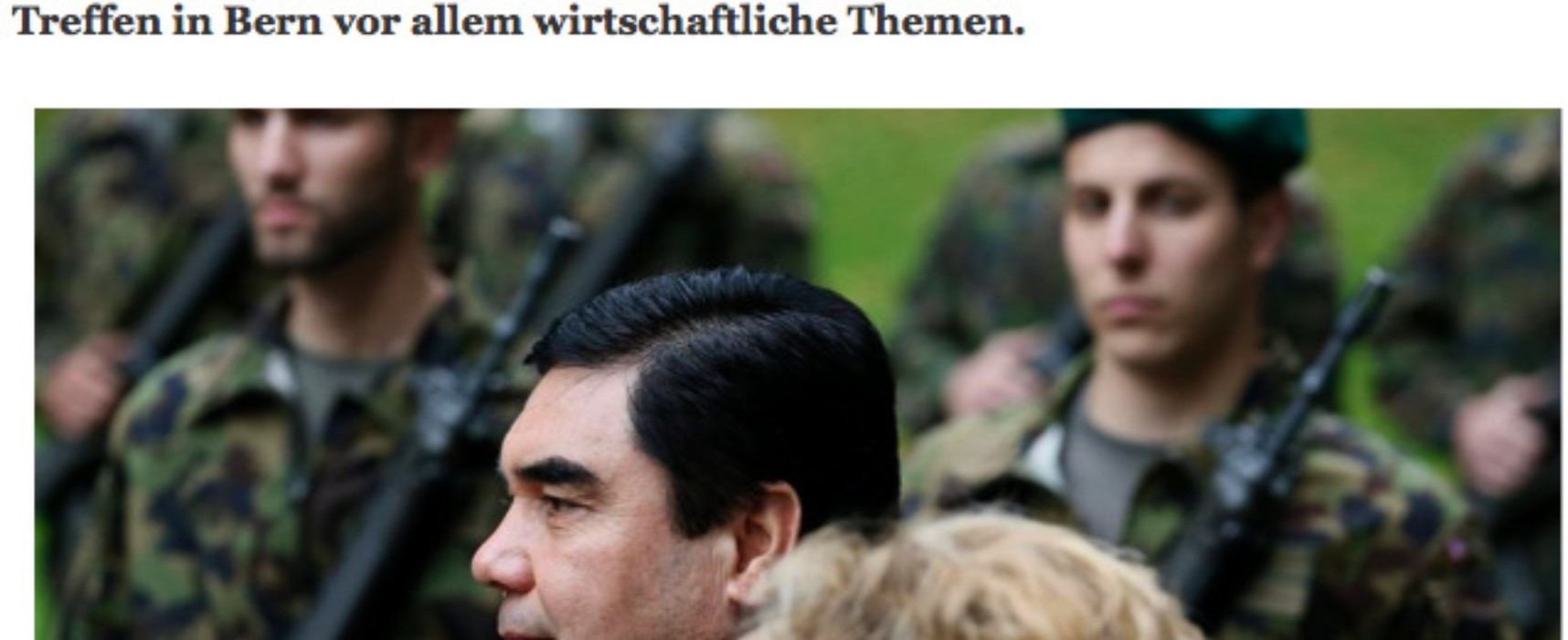 Eveline Widmer-Schlumpf empfängt Gurbanguly Mälikgulyýewiç Berdymuhammedow