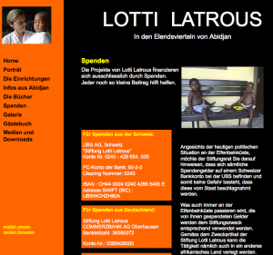 Gespielt wird zugunsten der Stiftung Lotti Latrous (Bildschirmfotoausriß)