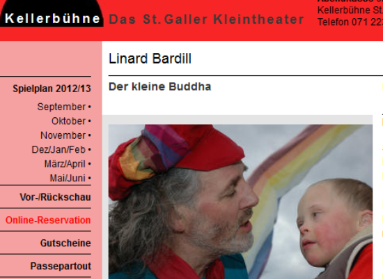 Linard Bardill: Scharanser Kultur-Schaffender an der Keller-Bühne in St. Gallen