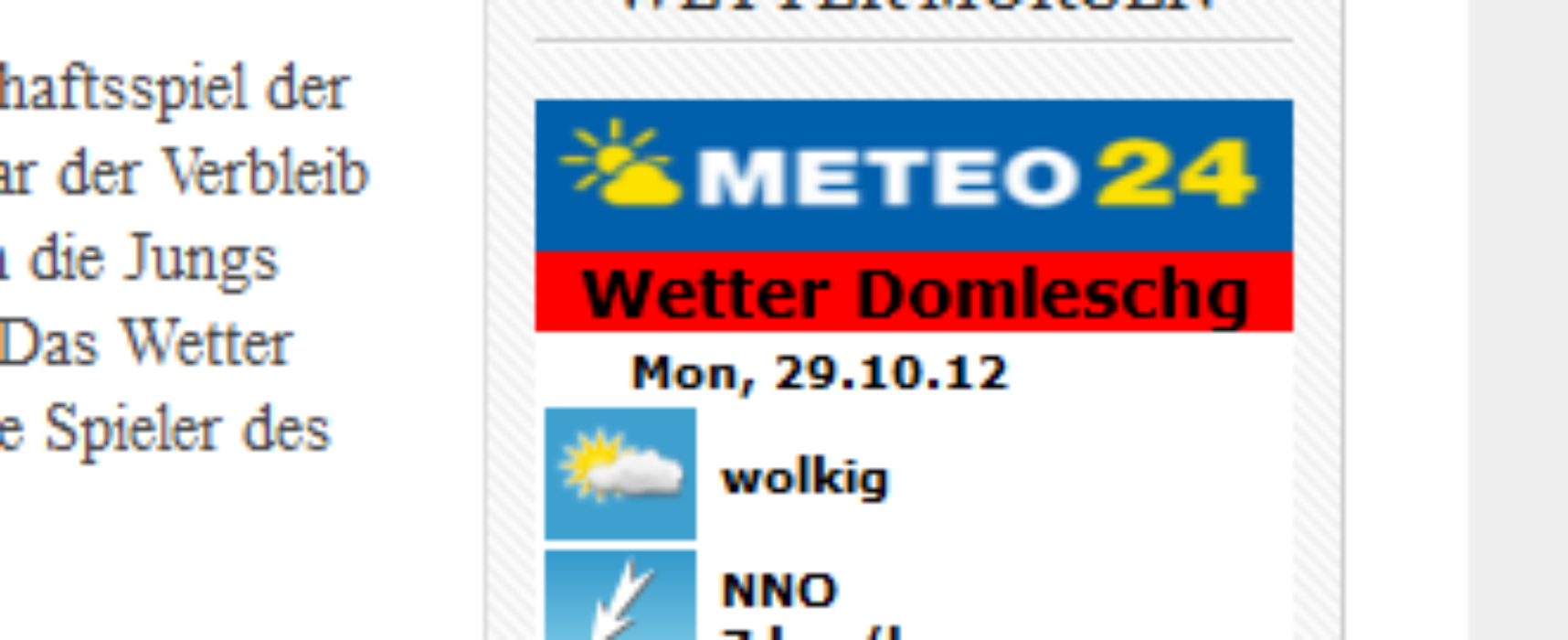 Neu: Das aktuelle Wetter im Domleschg