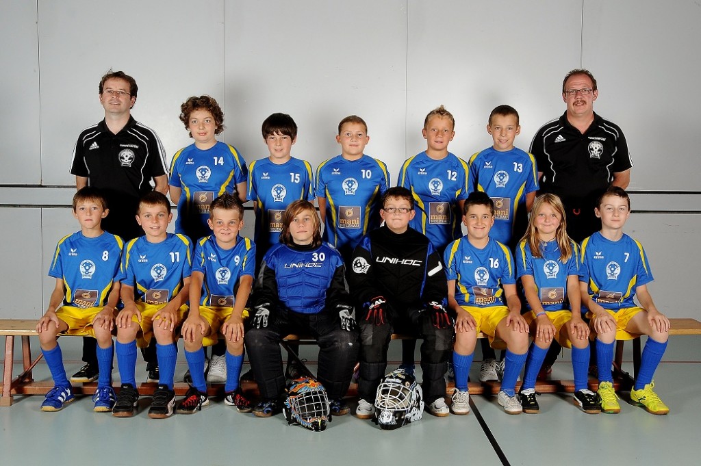 Die D-Junioren-Mannschaft des UHC Blau-gelb Cazis