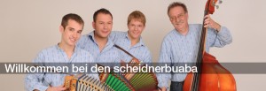 Die Scheidnerbuaba spielen in Präz (Bild: Webpräsenz Scheidnerbuaba)