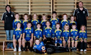 Die E-Junioren des UHC Blau-Gelb Cazis