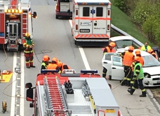Unfall in Bonaduz vor Tunnel Plazzas: