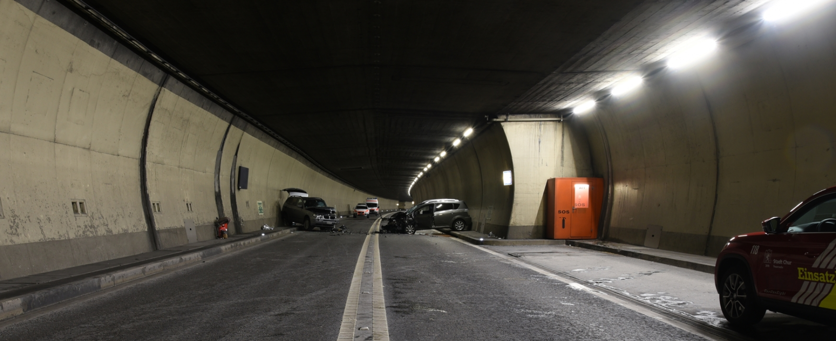 Erneut ein Unfall im Isla-Bella-Tunnel bei Rothenbrunnen: