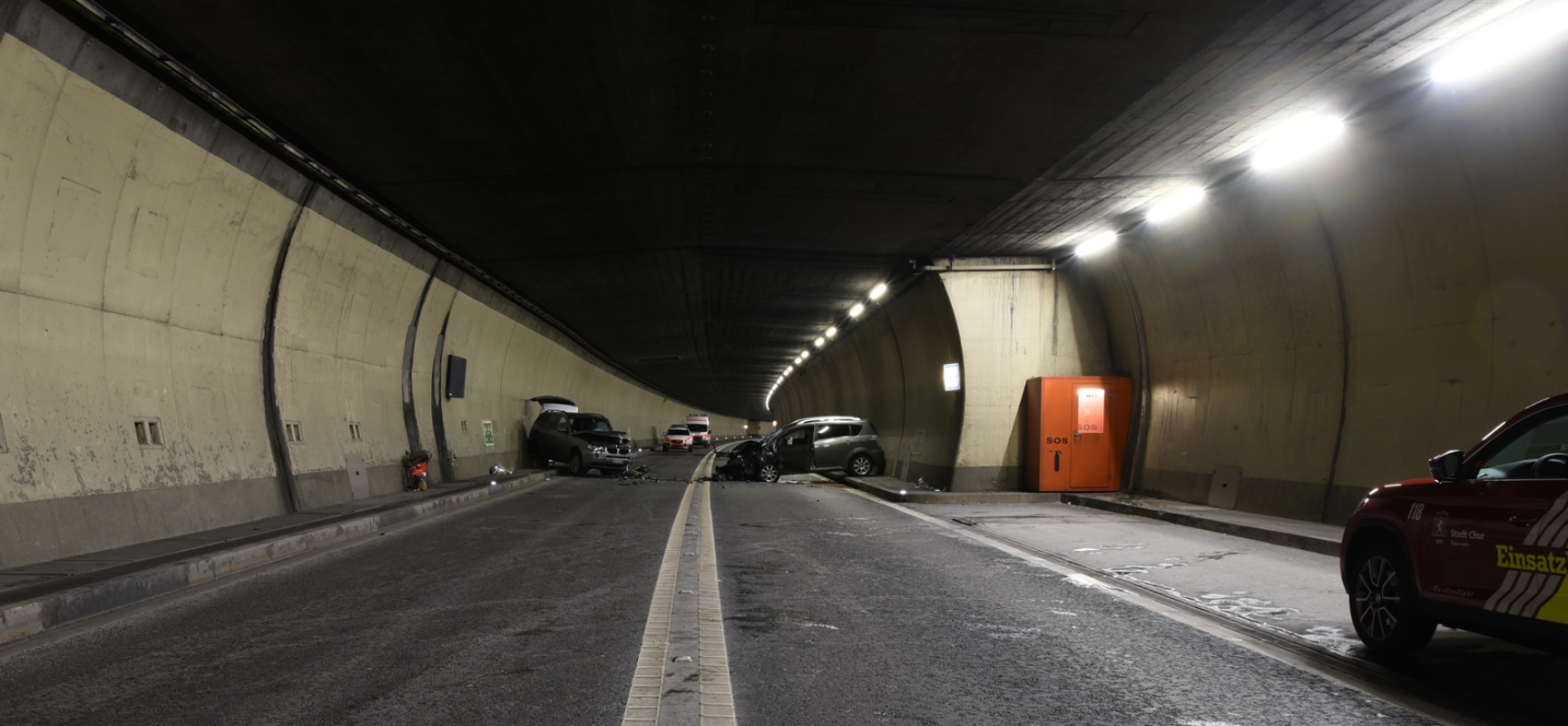 Erneut ein Unfall im Isla-Bella-Tunnel bei Rothenbrunnen: