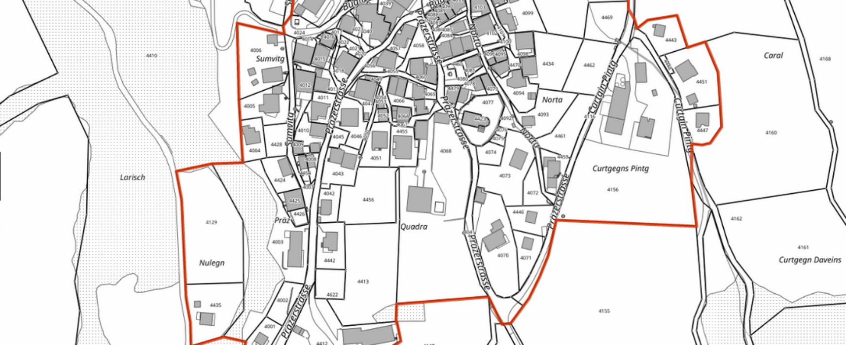 Straßensperrung in Präz