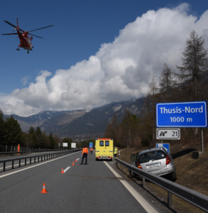 Unfall Thusis-Nord Ausfahrt