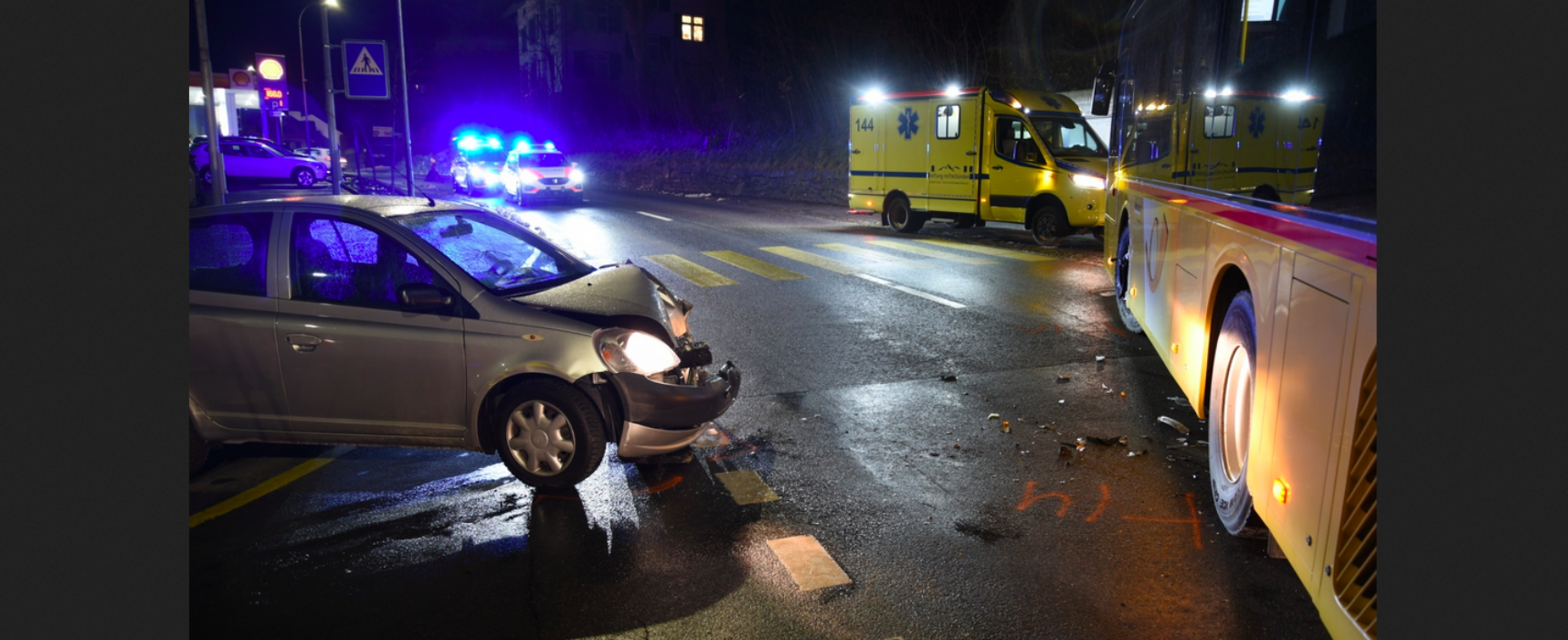 Unfall auf der Hauptstraße in Thusis