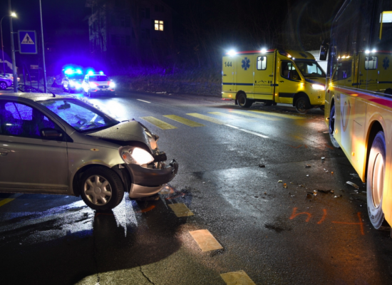 Unfall auf der Hauptstraße in Thusis