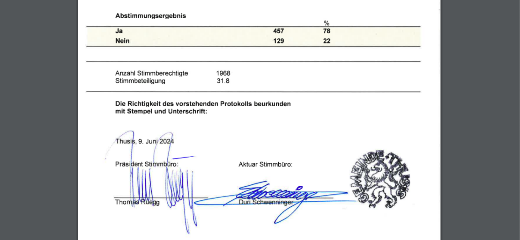 Thusis und Mutten mit einheitlichen Tourismusabgaben