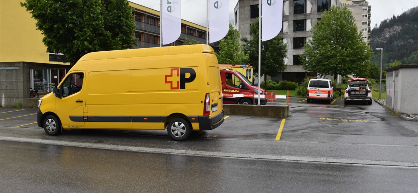 Unfall an der Compognastraße in Thusis