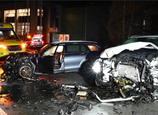 Heftiger Unfall in Rhäzüns