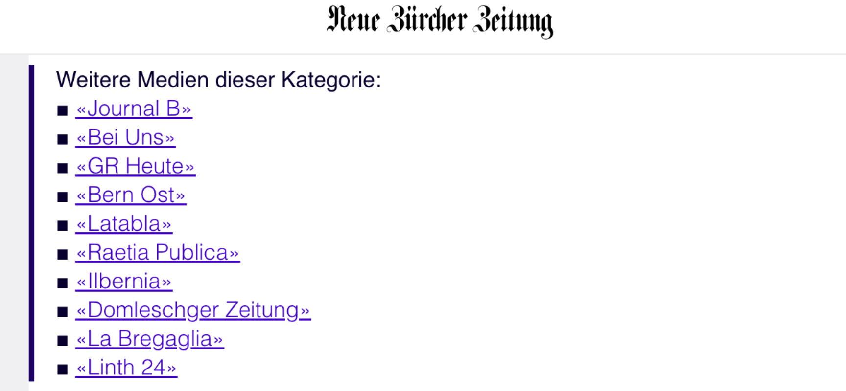 Domleschger Zeitung in anderen Medien