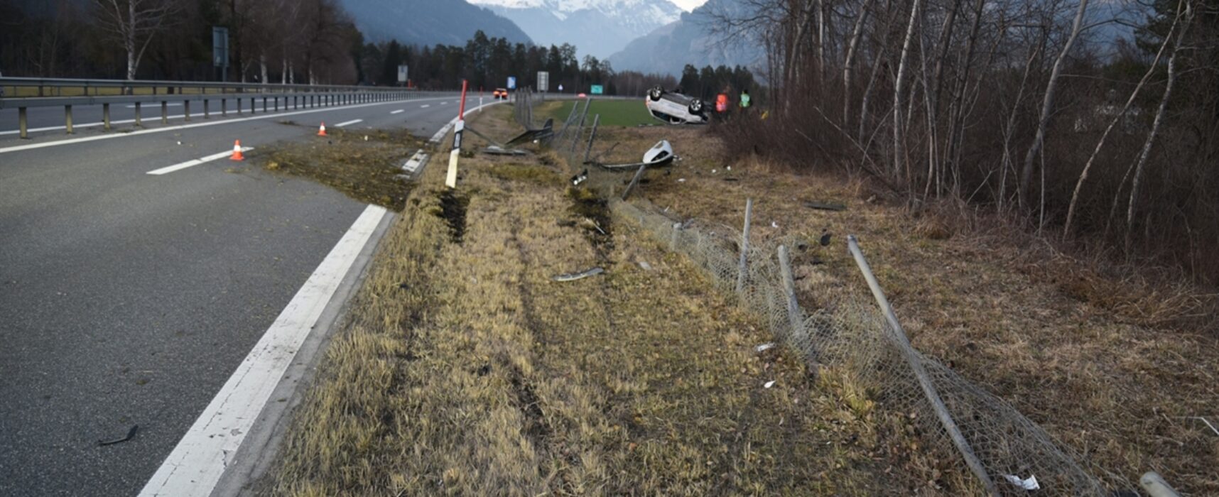 Unfall auf A13 in Cazis