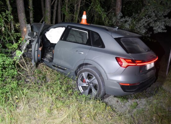 Unfall auf der Aktienstraße in Sils