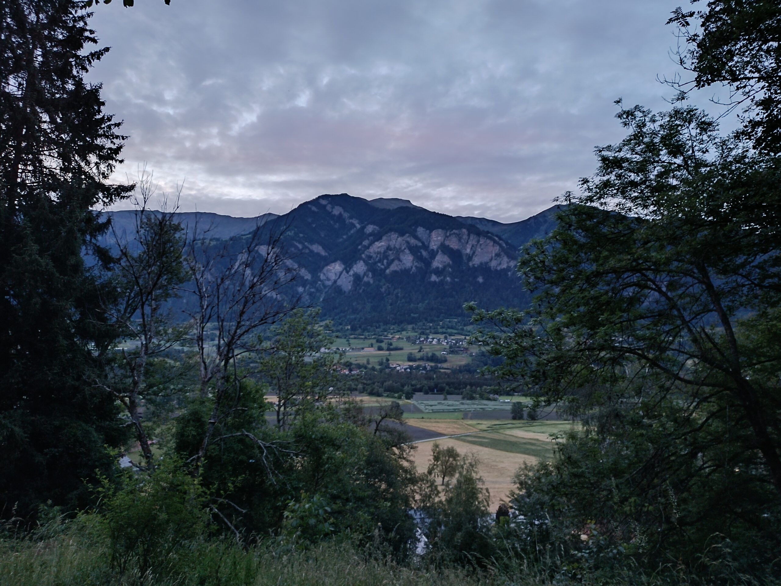 Beginn des Morgenglühens