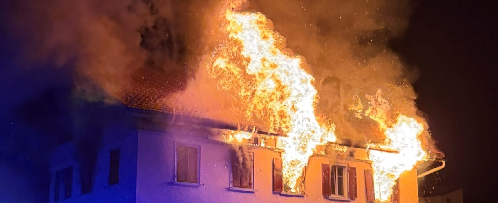 Großbrand in Thusis im Restaurant Beverin