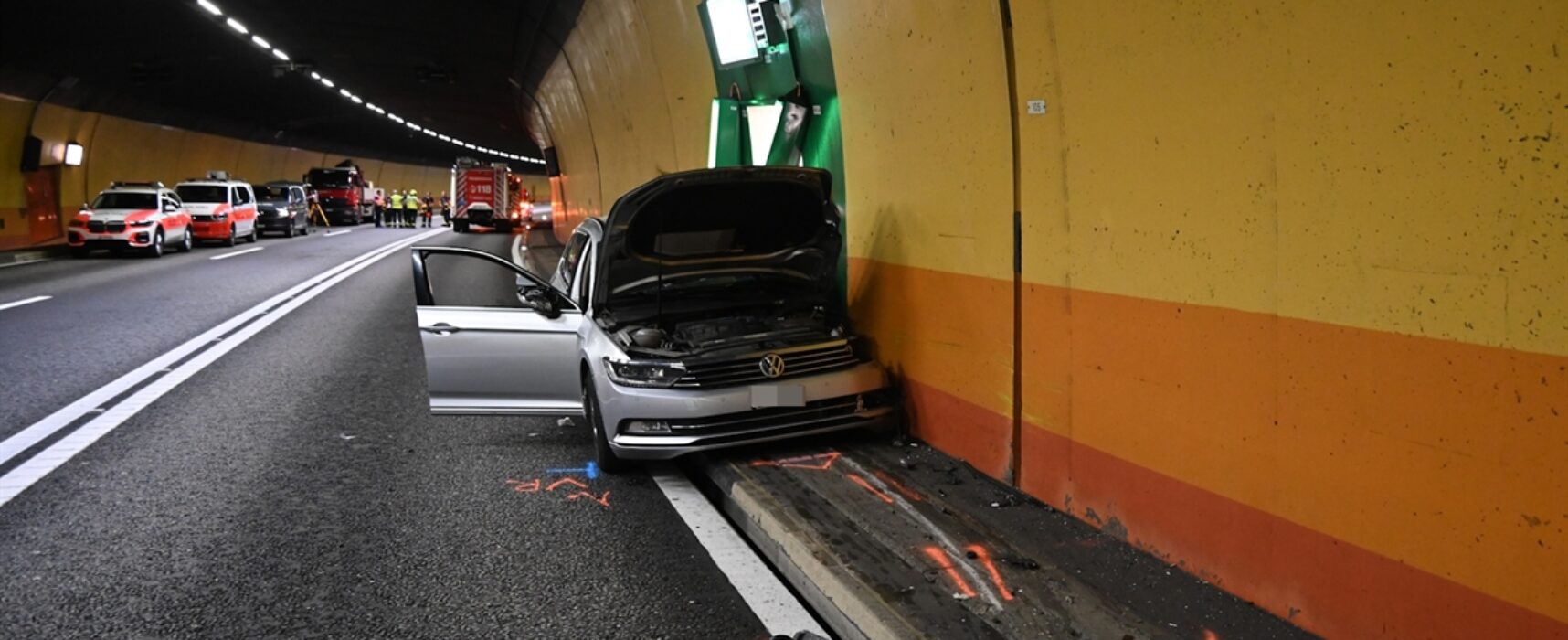 Thusis: Verkehrsunfall im Crapteig-Tunnel
