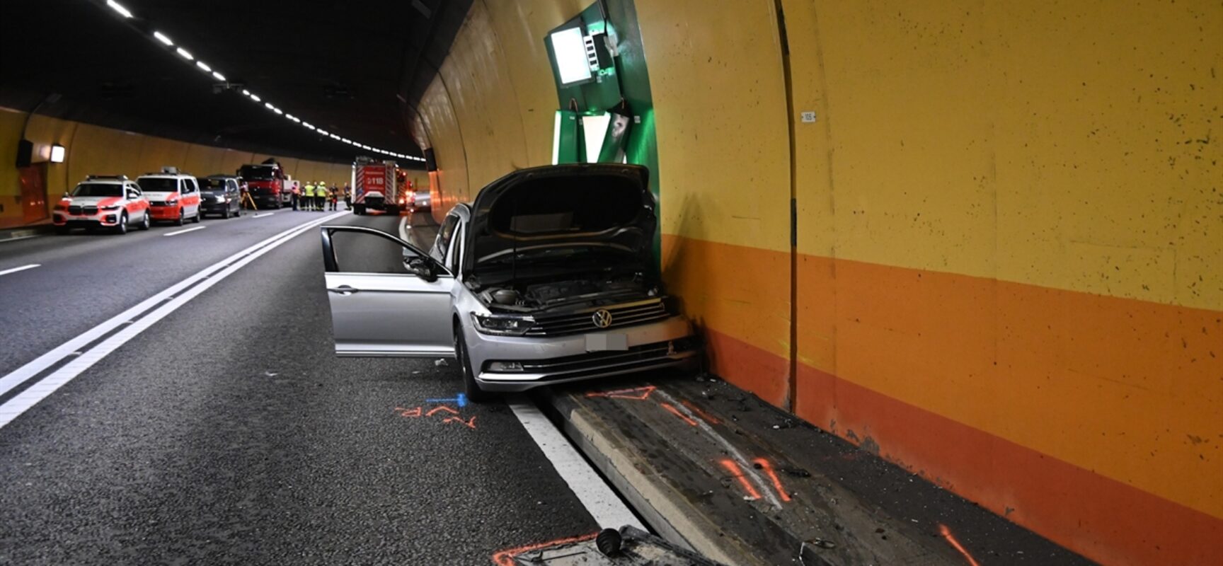 Thusis: Verkehrsunfall im Crapteig-Tunnel