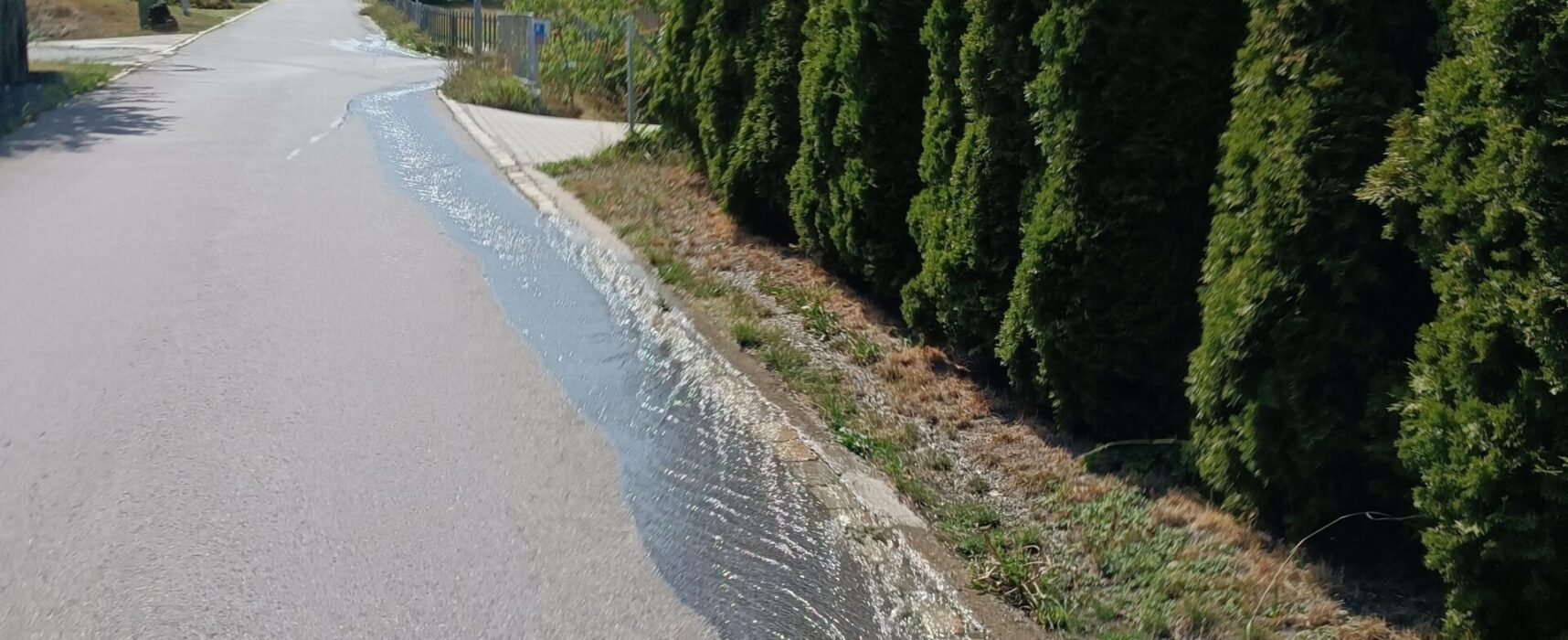 Wasserrohrbruch in Summaprada / Cazis
