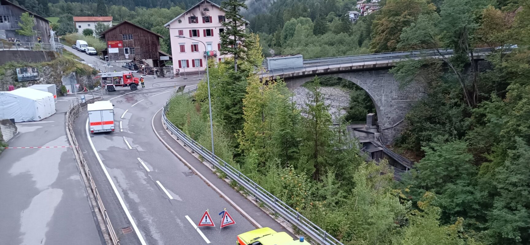 Großbrand im Restaurant Beverin Thusis