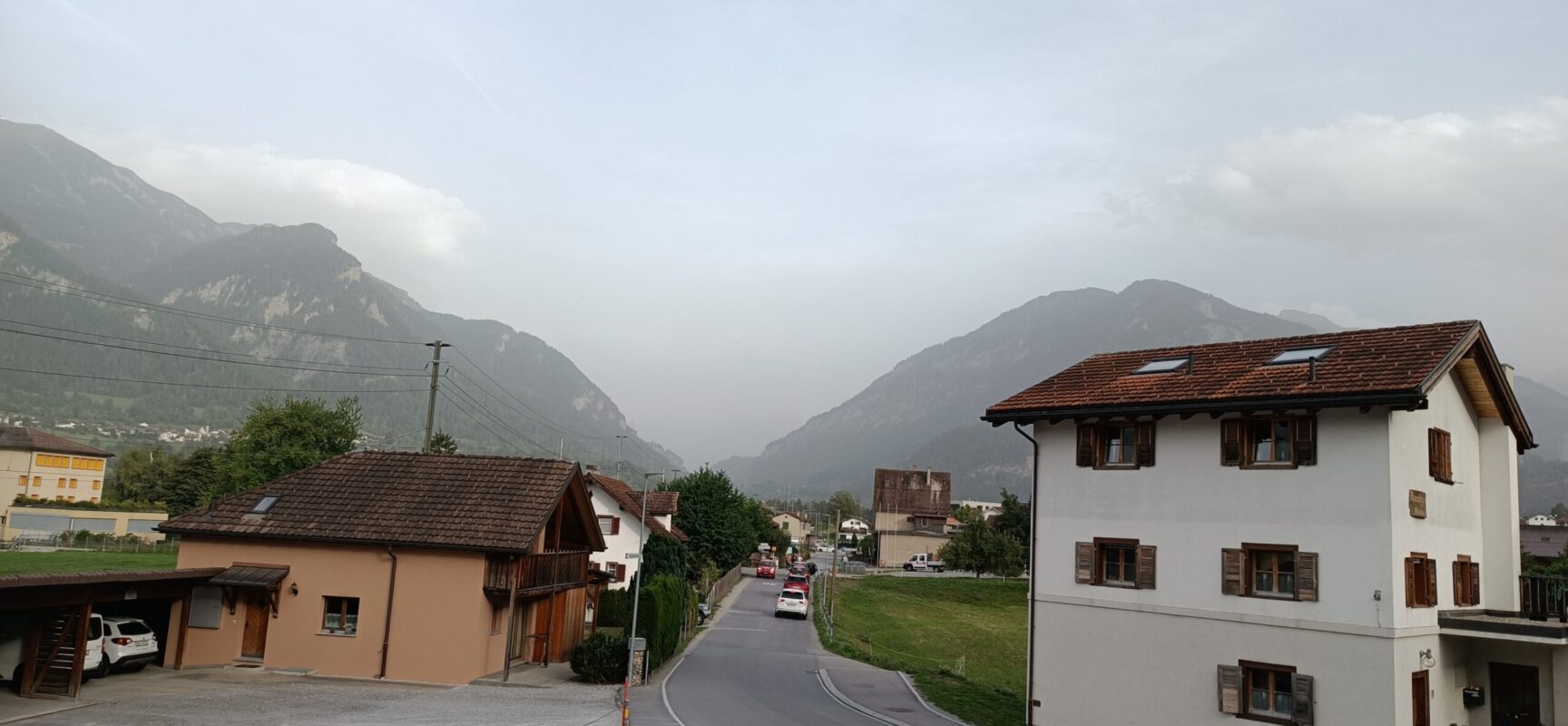 Saharastaub über den Domleschg