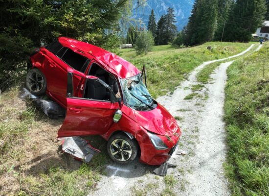 Selbstunfall in Sarn-Lescha