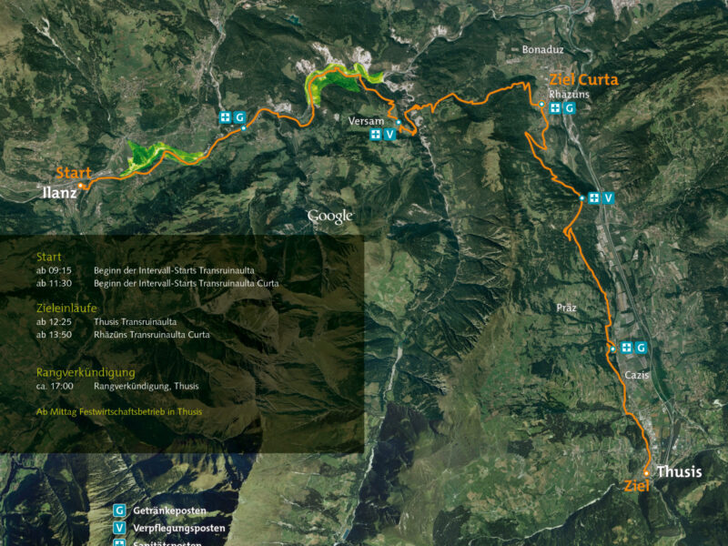 Transruinaulta-Lauf von Ilanz bis Thusis